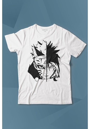 Naruto And Sasuke Uzumakı Uchıha Decal Çocuk Tişört 001