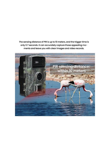 Ranyeek Dış Mekan Gözlem Kamerası, 1080p Hd Video, Gündüz/gece Kullanıma Uygun, Ip66 Su Geçirmez, 0.7sn Tetik Süresi, 2.0 İnç Tft Ekran, 12 Dil Seçeneği Çok Renkli