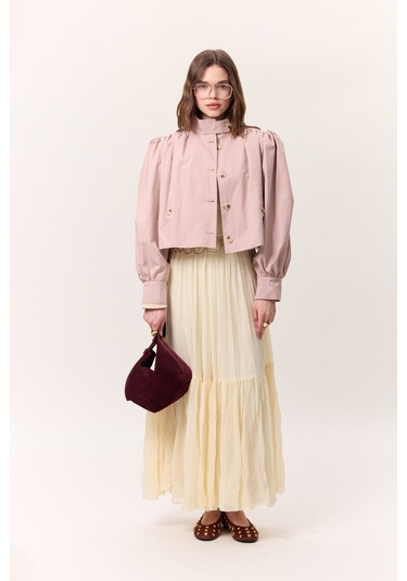 Crush Piliseli Uzun Etek Vanilya Vanilya