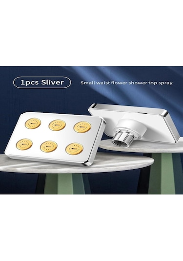 Qingmipy Kompakt Tasarım Yüksek Basınçlı Duş Başlığı - Hızlı Kurulum, Su Tasarruflu, Parlak Su Akışı İle Konforlu Duş Deneyimi Gümüş