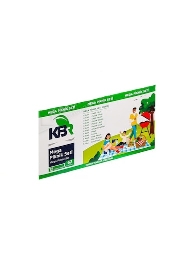 Kbr Mega Piknik Seti 12 Çeşit 62 Parça X 2 Set Çok Renkli