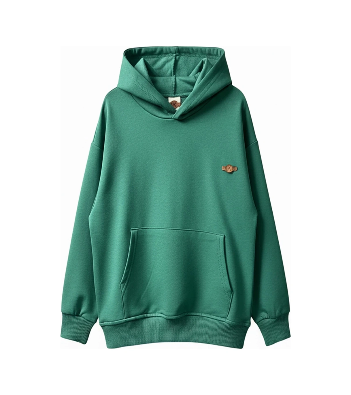 Kapüşonlu Ve Kanguru Cepli Yeşil Renk Erkek Çocuk Eşofman Takım Yeşil