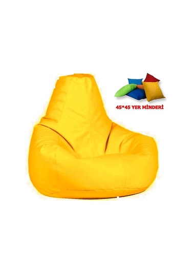 Armutland Kampanya ! 45*45 Yer Minderi Hediyeli Deri Armut Koltuk