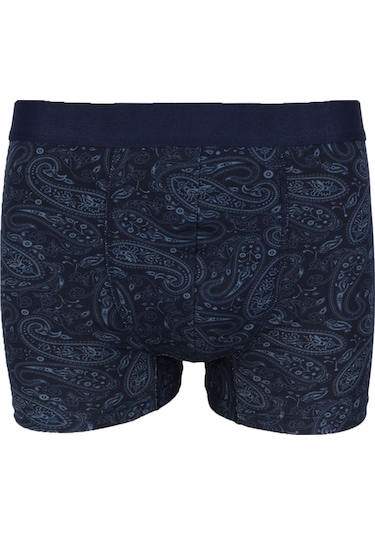 Koza İç Giyim Erkek Üçlü Pamuklu Likralı Boxer Ko9003bx Siyah - Mavi