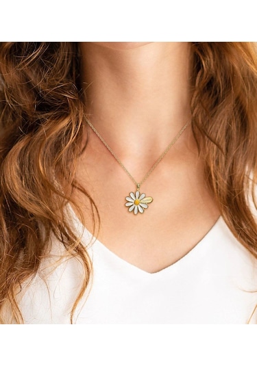 Bk Gift Kişiye Özel İsimli Çiçek Tasarımlı Beyaz Kupa Ve Papatya Kolye Hediye Seti - 18, Sevgiliye Hediye, Anneye Hediye, Arkadaşa Hediye Kobitmeyenco