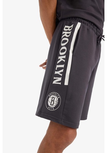 DeFactoFit NBA Brooklyn Nets Oversize Geniş Kalıp Kısa Paça Şort E2188AX25SMAR210