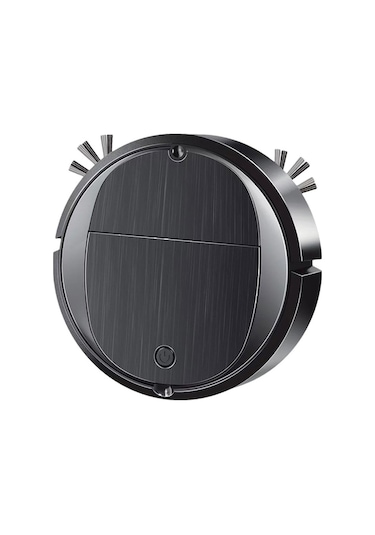 Akıllı Süpürme Robotu Ev Otomatik 3'ü 1 Arada Entegre Temizleme Makinesi Elektrikli Süpürge Şarj Edilebilir Siyah Siyah