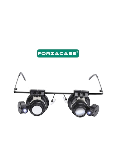 Saatçi Kuyumcu Tamirci İçin Ledli Gözlük Tipi 20x Büyüteç - Fc224