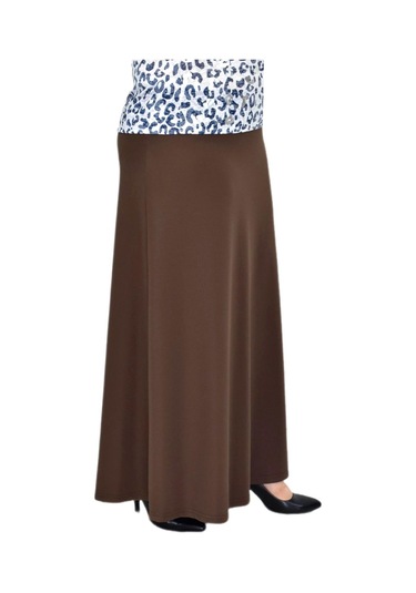 Kadın Uzun Lastikli Kalem Etek Bgl-st04727 Açık Kahverengi
