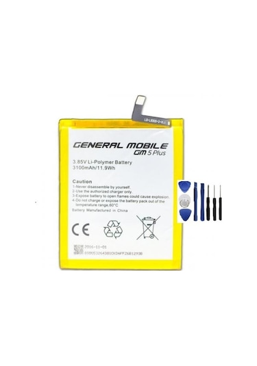 Senalstore General Mobile Gm5 Plus Pil Batarya Ve Tamir Seti