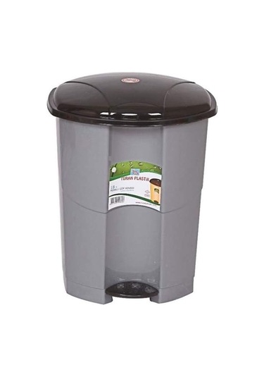 18 Lt Pedallı Çöp Kovası 10191 Beyaz Siyah
