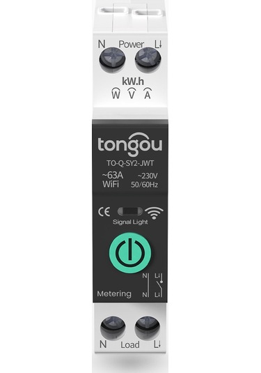 Tongou Akıllı Voltaj Ve Akım Koruma Rölesi - Sıcaklık Korumalı -wifi Özellikli Çift Kutuplu Monofaz