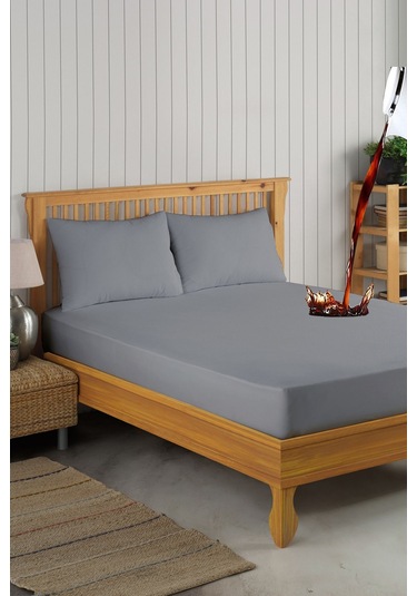 Formeya Set Gri Mikro Fitted Sıvı Geçirmez  TekKişilik  Alez ve 2 Adet Yastık Alezi