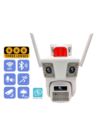 O-kam 3033, 9mp, Wifi, 3 Lens, Akıllı Kamera, Yapay Zeka