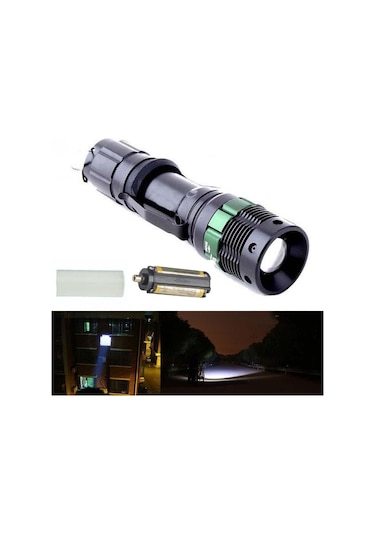 Valkyrie Cree Q5 Uzun Menzil El Feneri - Zoom - Aaa Destekli Siyah