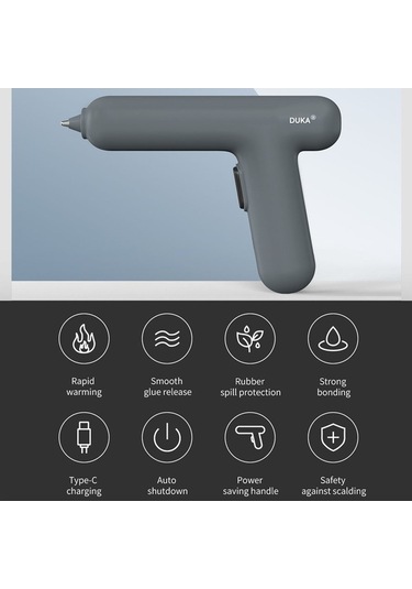 Pazly Taşınabilir Usb Şarjlı Sıcak Eriyik Tutkal Makinesi, Hızlı Isıtma Ve Ekstrüzyon, Kablosuz Kullanım