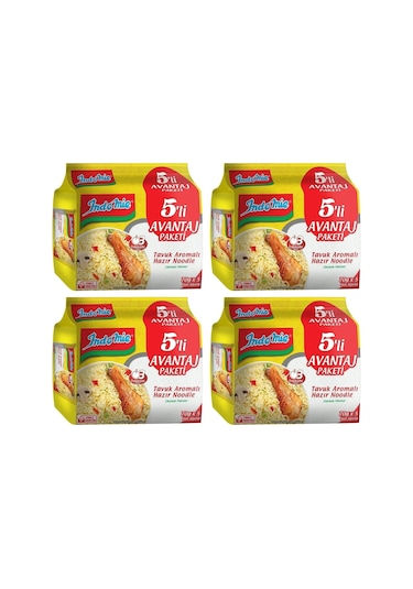 Indomie Tavuklu Hazır Noodle 4'lü 5 x 75 G