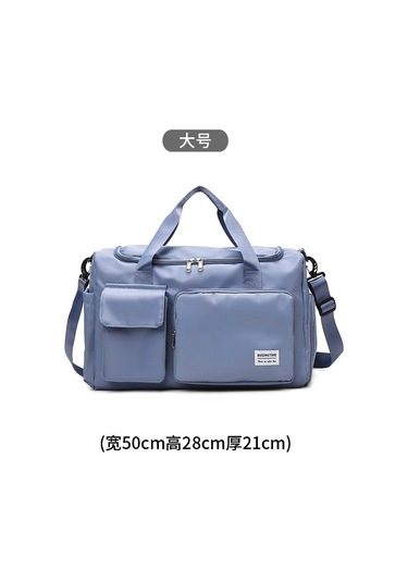 Kısa Yolculuk Erkekler Ve Kadınlar İçin Büyük Kapasiteli Islak Ve Kuru Spor Spor Çantası Gök Mavisi Büyük Boy Mavi