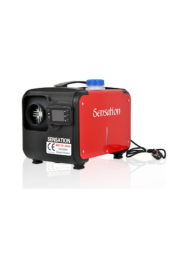 Sensation 5 KW Webasto Muadili Taşınabilir Dizel Isıtıcı (12V-220V) Kırmızı