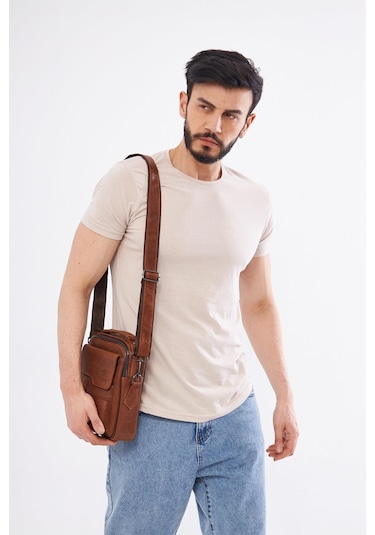 Derinss Deb5121 Hakiki Deri Taba Erkek El Ve Omuz Çantası 001