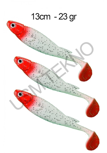 Slikon Yem Turna Silikon Sasi Yem 3lü Set 13cm 24gr Yeşil