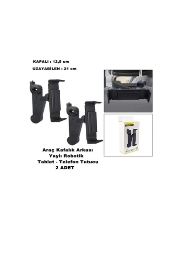 Point Tablet Ve Telefon Tutucu Araç İçi Arka Koltuk Kafalık 2 Ade
