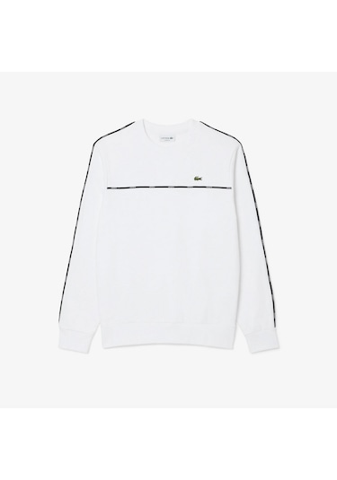 Lacoste Sh9818 Erkek Sweatshirt Beyaz