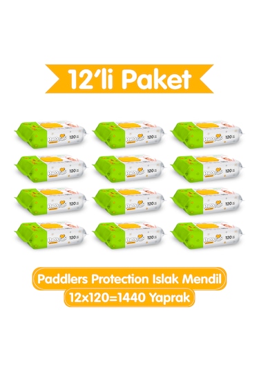 Paddlers Protection Islak Havlu 12x120 (1440 Yaprak)