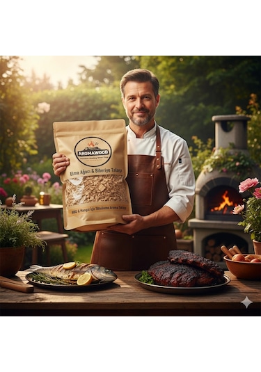 Elma Ağacı & Biberiye Özü Tütsüleme Talaşı Mangal & Bbq Barbekü İçin Yoğun Aroma