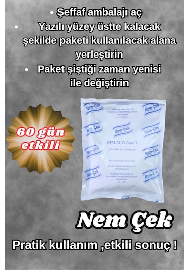 Nemçek Nem Alıcı Tutucu Rutubet Giderici Önleyici Korozyon Önleyici Koku Giderici 250 GR X (2 Paket)