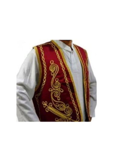 Beyzade Kostüm Erkek Bordo Yöresel Yelek Bordo