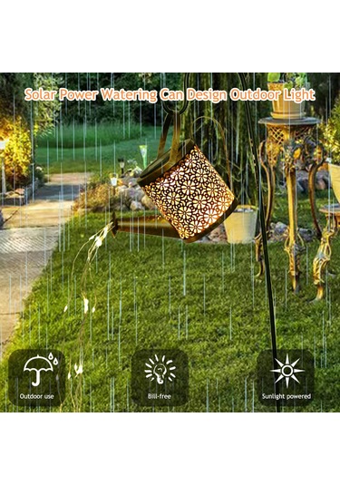 Yaozixa Güneş Enerjili Çaydanlık Şekilli 36 Led Işık, Işık Kontrolü, 600mah Şarj Edilebilir Pil, S Tipi Kanca, Bahçe Ve Ev Dekorasyonu