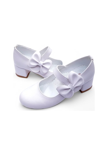 Beebron Ortopedik Topuklu Abiye Kız Çocuk Ayakkabı Soft Series Abiayk2401 Mat Beyaz Beyaz