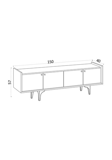 Decormet Chow Tv Sehpası Dec0044 Çok Renkli