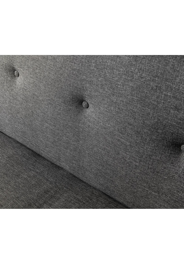 Pafu Zola Üçlü Yataklı Koltuk - Koyu Gri Keten Koyu Gri