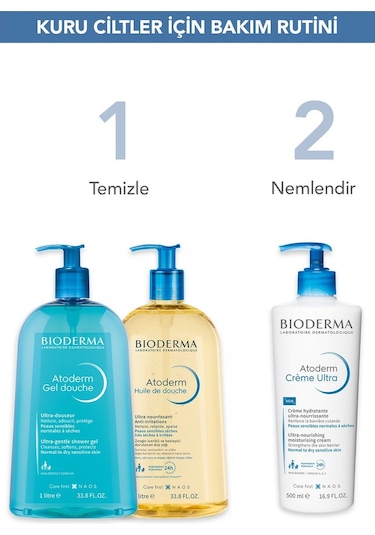 Bioderma Atoderm Ultra Hassas ve Normal Ciltler İçin Nemlendirici Bakım Kremi 2 x 200 ML