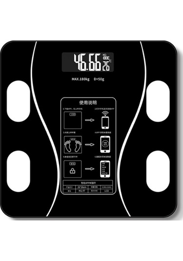 Techfit TF1075FİT Bluetooth Baskül Vücut Aanalizi Tartı Siyah