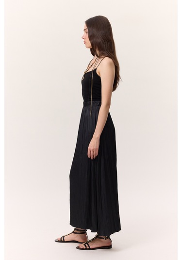 Crush Saten Etek Kömür Kömür Siyah