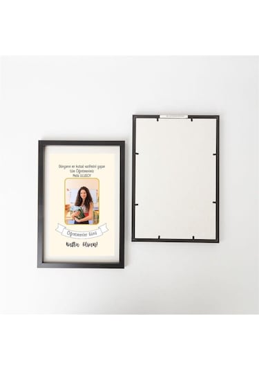 Öğretmenler Günü Hediyesi Yapışkanlı Sök Tak Fotoğraf Mesajlı Çerçeve 20x30cm