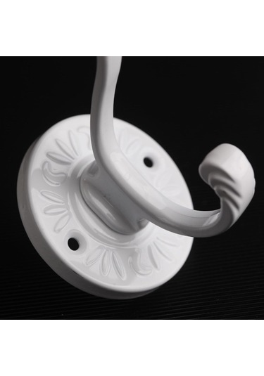 Yunboo Beyaz Metal Duvarlı Giysi Kancaları 5 Adet - Tuvalet Ve Giriş İçin - Cüzdan, Anahtar, Şapka, Halı Vb. Asma - Vidalı Tamir Seti Dahil Beyaz