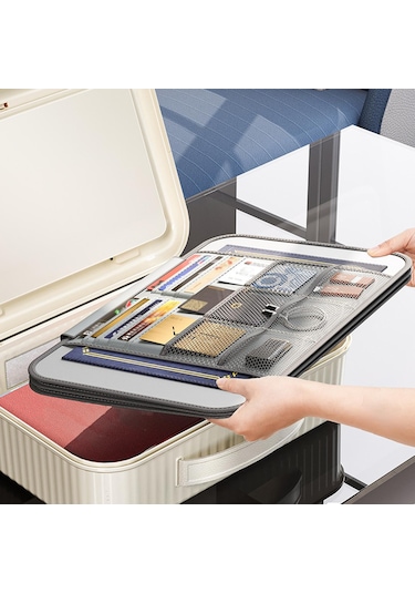 Homyl Belge Saklama Kutusu Çok Katmanlı Dosya Düzenleyici Beyaz