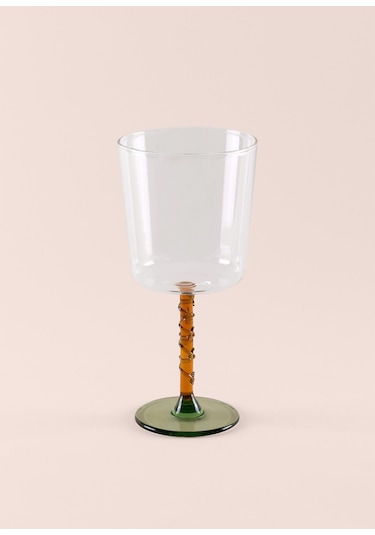 The Mia Line Şarap Kadehi Sarı 300 Ml Şeffaf