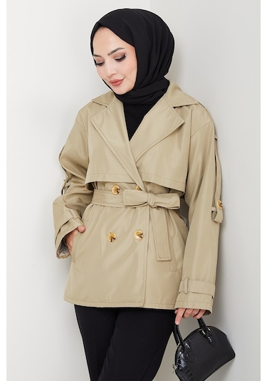 Nehar Rüzgarlıklı Astarlı Trenç 1621 - Taş Taş