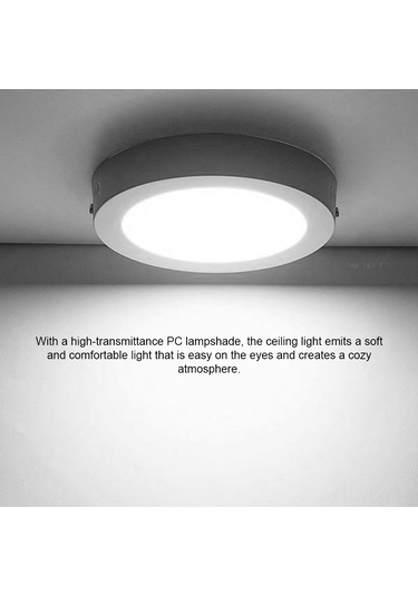 Neevoyu 18w Led Aluminyum Tavan Lambası, 6000k Beyaz Işık, Yüksek Parlaklık, Kolay Kurulum, Koridor Balkon Ofis İçin 22 3.2cm Beyaz