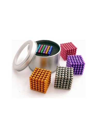 6 Renkli 4 MM 216 Adet Neocube Neodyum Mıknatıs Küp