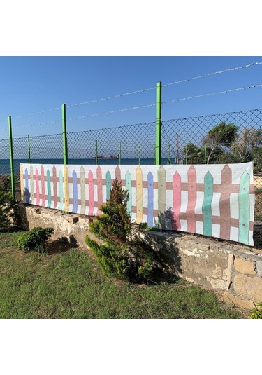 Baskılı Balkon Çit Filesi 1m X 5m Model C - Cırt Kelepçe Hediyeli