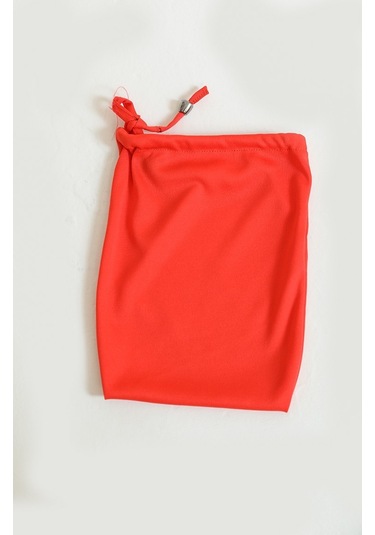 Çantalı Namaz Elbisesi Oranj 4486 Turuncu