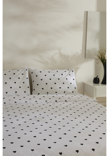 Karacahome Sarah Anderson Amour Çift Kişilik Nevresim Takımı Siyah