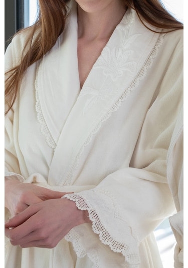 Ecocotton Paye %100 Organik Pamuk Aile Bornoz Seti Krem-krem M/l Krem - Krem