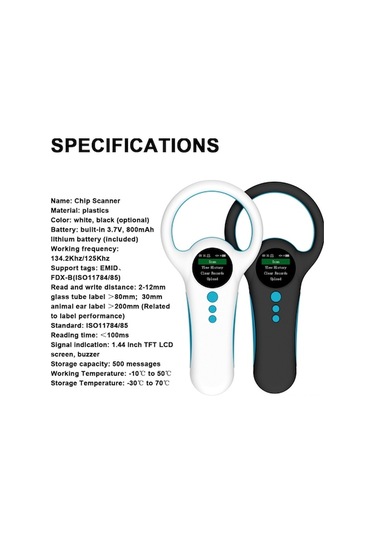 Ebitda Çok Yönlü Etiket Tarayıcı: Emıd & Fdx-b Uyumlu, Tft Lcd, 500 Etiket Depolama, Şarj Edilebilir Pil